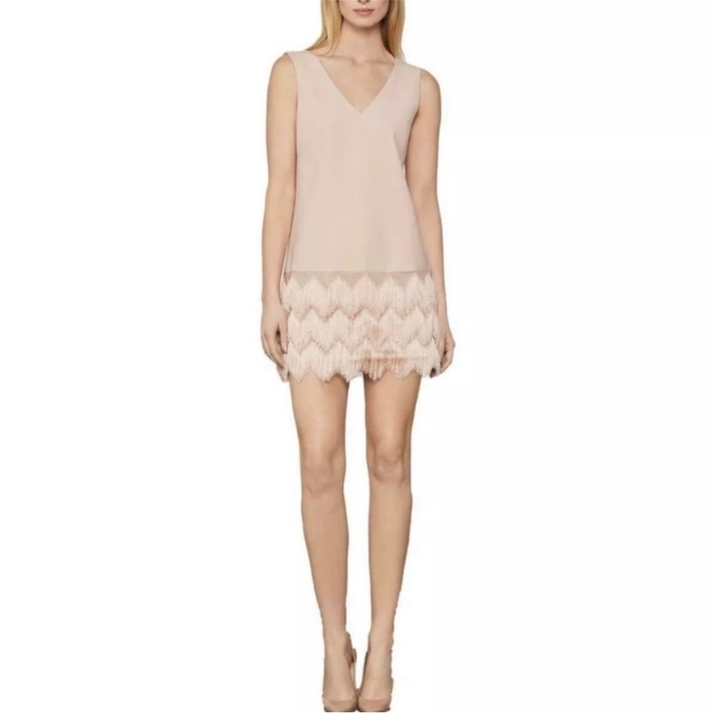 Bcbgmaxazria Addilyn Dress with Fringe Detail Size 10 - Picture 5 of 9